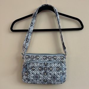 Vera Bradley Grey Quilted Convertible Strap Purse